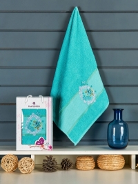 Турецкое полотенце махровое MERZUKA BRENTIS в коробке 50х90 арт.11963