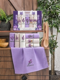 Турецкие кухонные вафельные салфетки METEOR 40х60 LUX НЕДЕЛЬКА MEYVELI - 7шт. арт. 8319