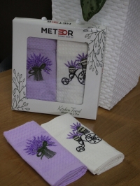 Турецкие кухонные вафельные салфетки METEOR 40х60 LUX LAVANTA - 2шт. арт. 9726