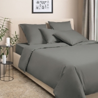 Постельное белье сатин-премиум Моноспейс антрацит