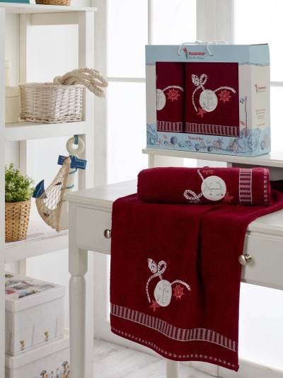 Турецкий комплект полотенец махровых JUANNA CAPA 2шт арт.10903