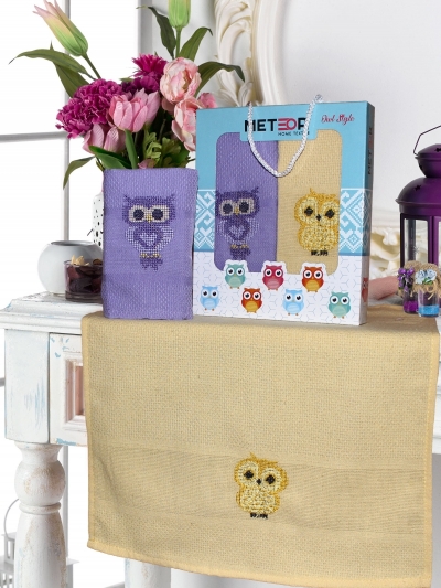 Турецкие кухонные вафельные салфетки METEOR 40х60 KANAVICE BAYKUS - 2шт. арт. 10163