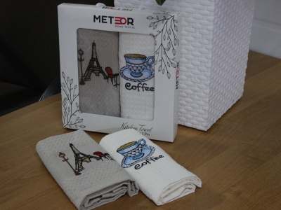 Турецкие кухонные вафельные салфетки METEOR 40х60 PARIS - 2шт. арт. 8661